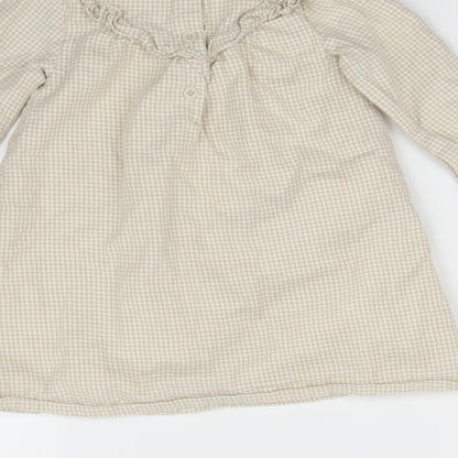 George Girls Beige Check  A-Line  Size 18-24 Months