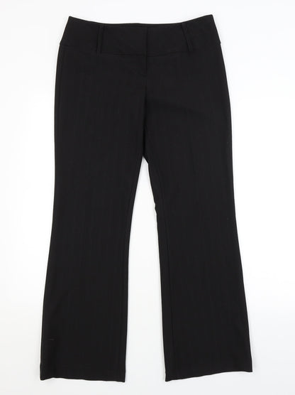 Womens UK Size 12 BAY Regular Fit  Black Trousers