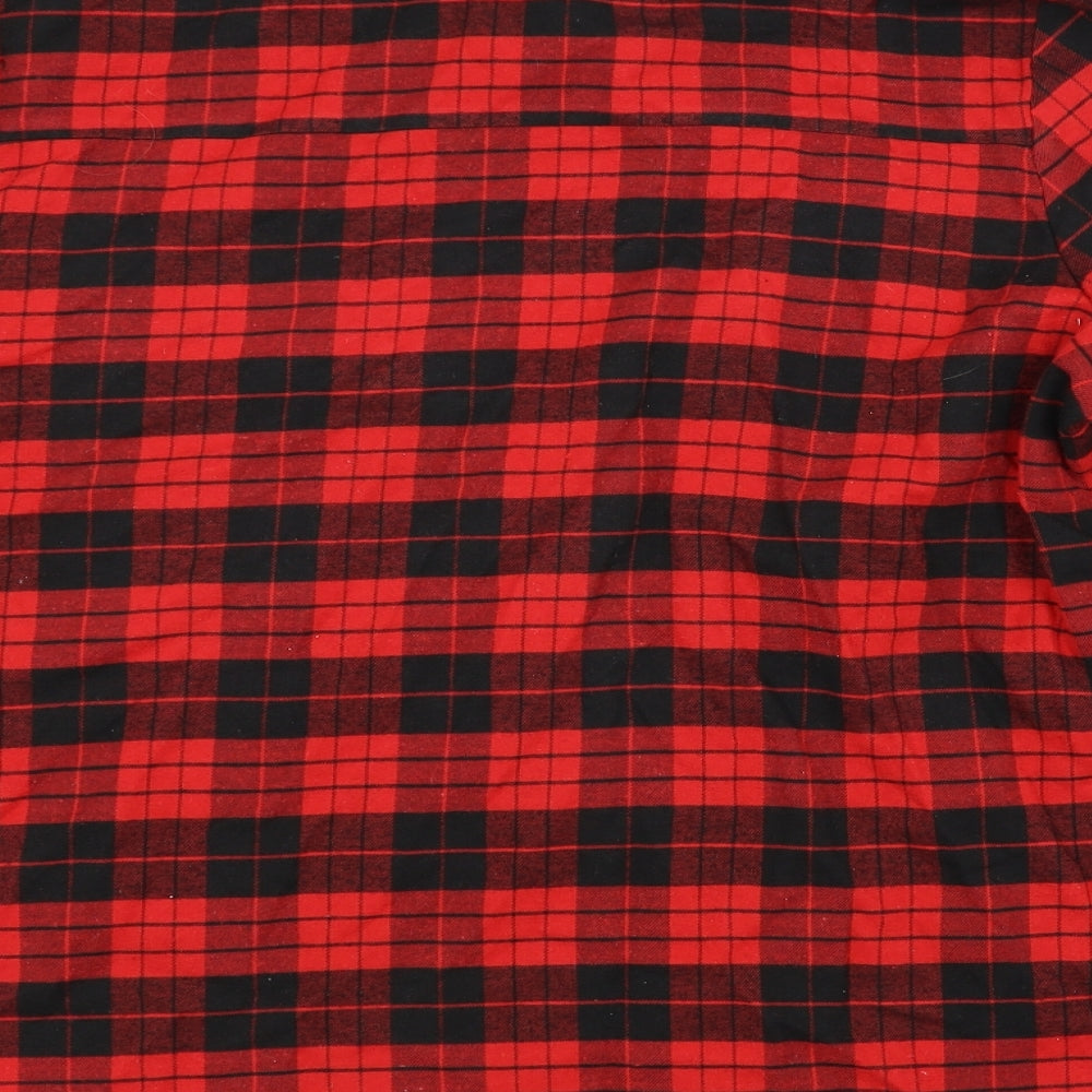 Womens UK Size XL Allegra K Red Basic Button-Up