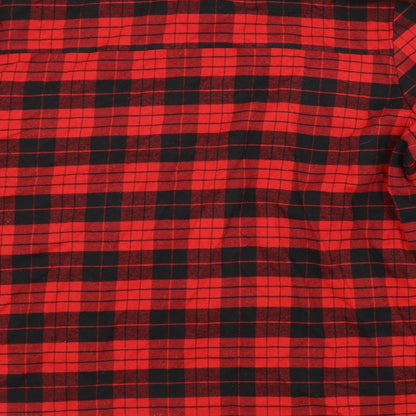 Womens UK Size XL Allegra K Red Basic Button-Up