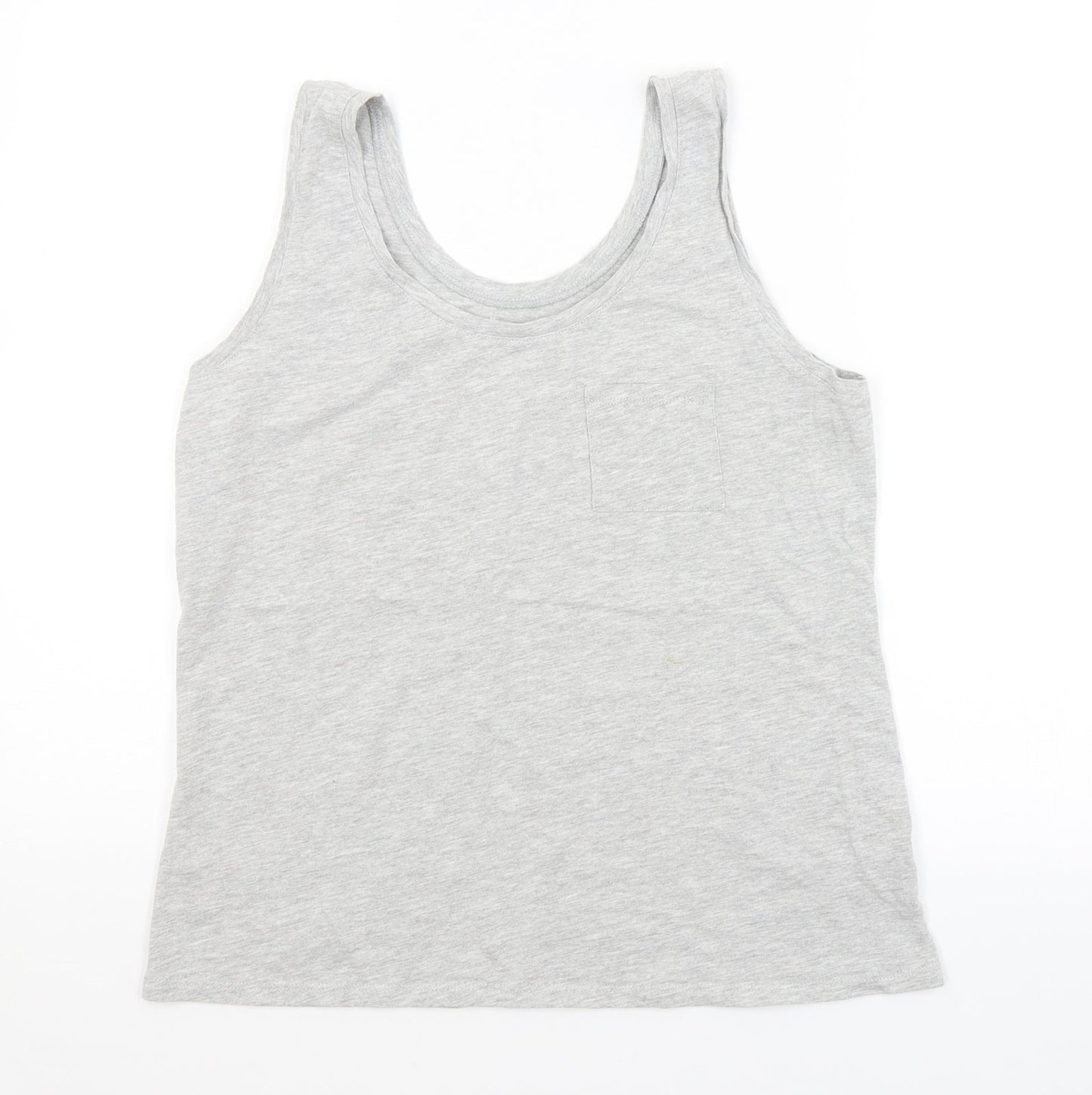 Womens UK Size 12 Preworn Grey Basic Tank