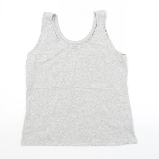 Womens UK Size 12 Preworn Grey Basic Tank