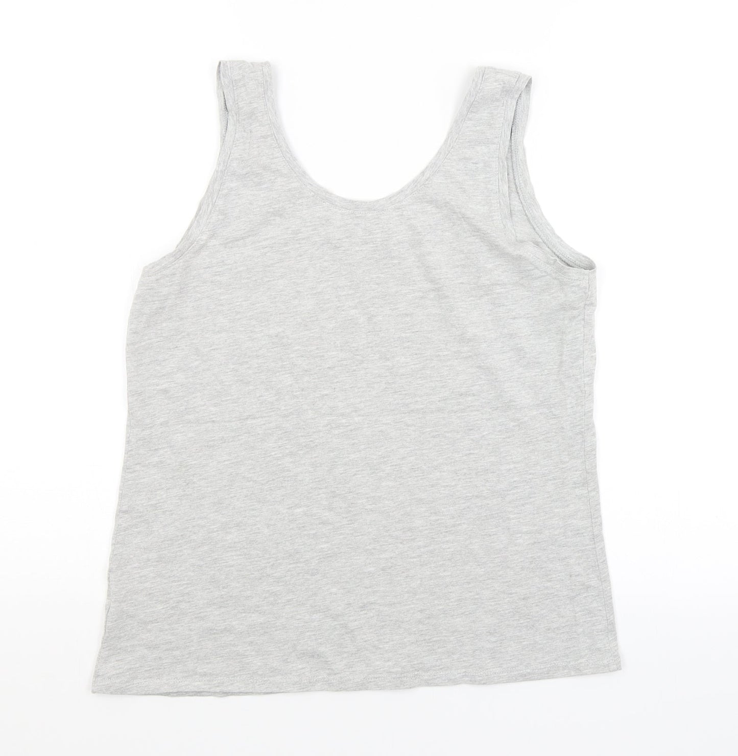 Womens UK Size 12 Preworn Grey Basic Tank