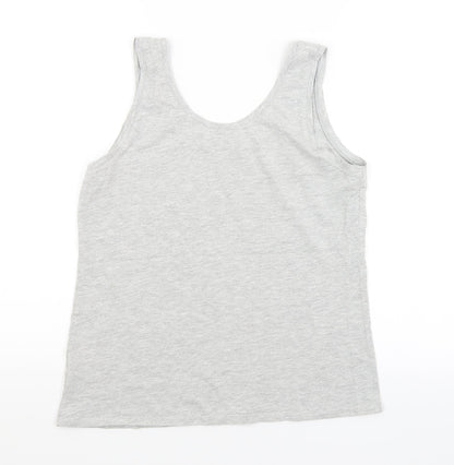 Womens UK Size 12 Preworn Grey Basic Tank