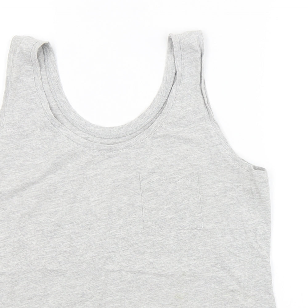 Womens UK Size 12 Preworn Grey Basic Tank