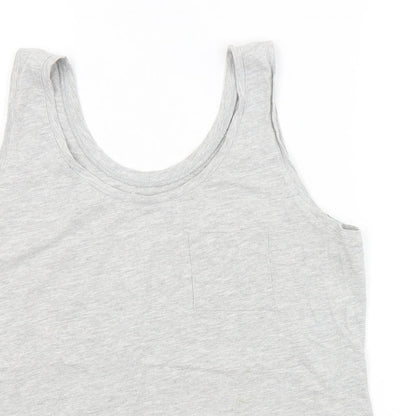 Womens UK Size 12 Preworn Grey Basic Tank