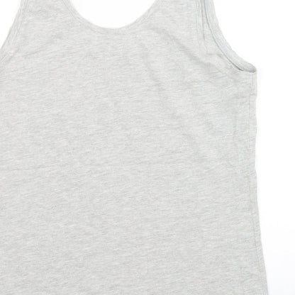 Womens UK Size 12 Preworn Grey Basic Tank