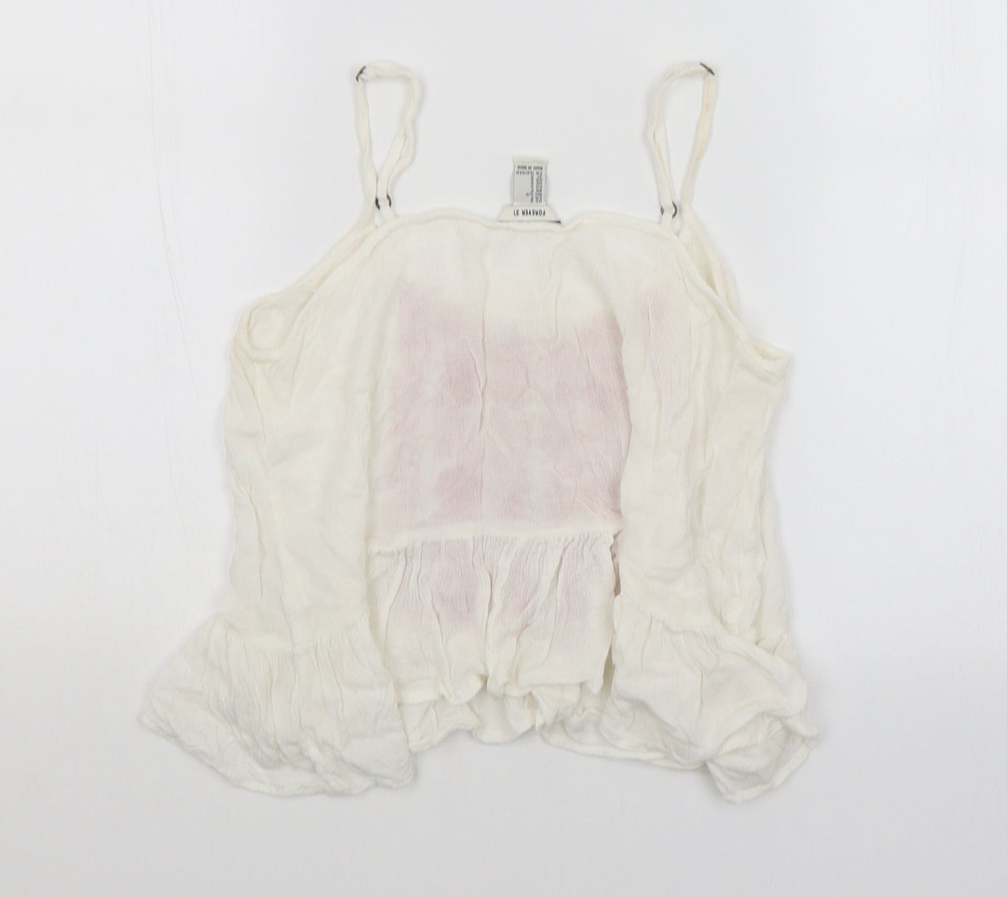 FOREVER 21 Womens White   Cropped Tank Size S