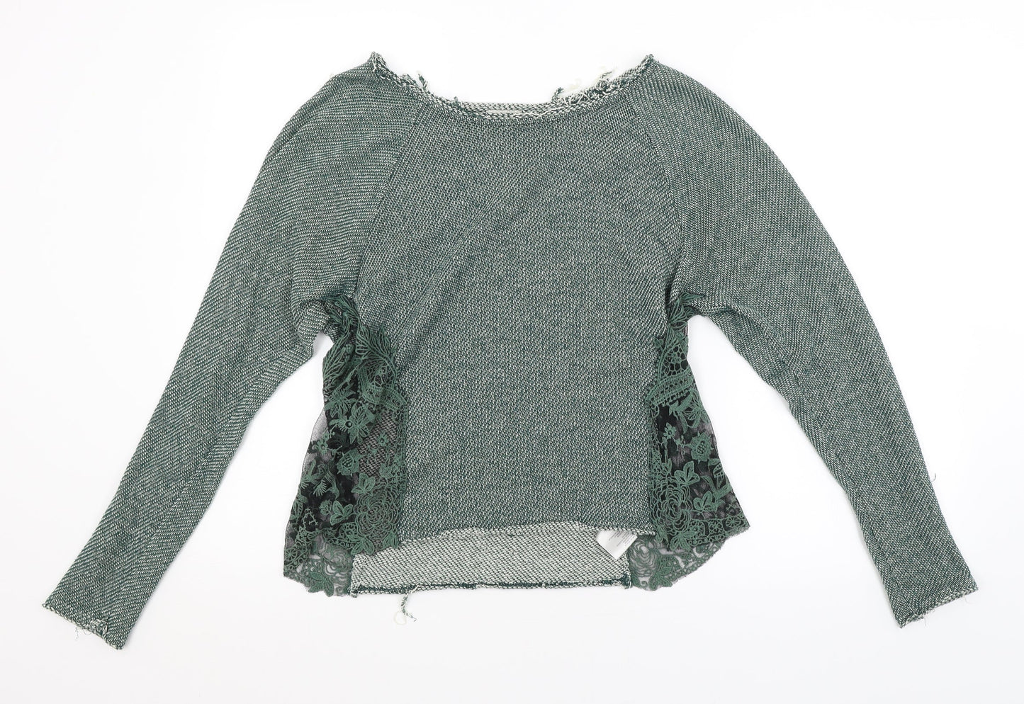 Womens UK Size S Pins & Needles Green Pullover Jumper