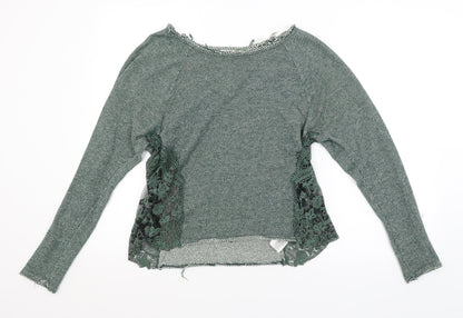 Womens UK Size S Pins & Needles Green Pullover Jumper