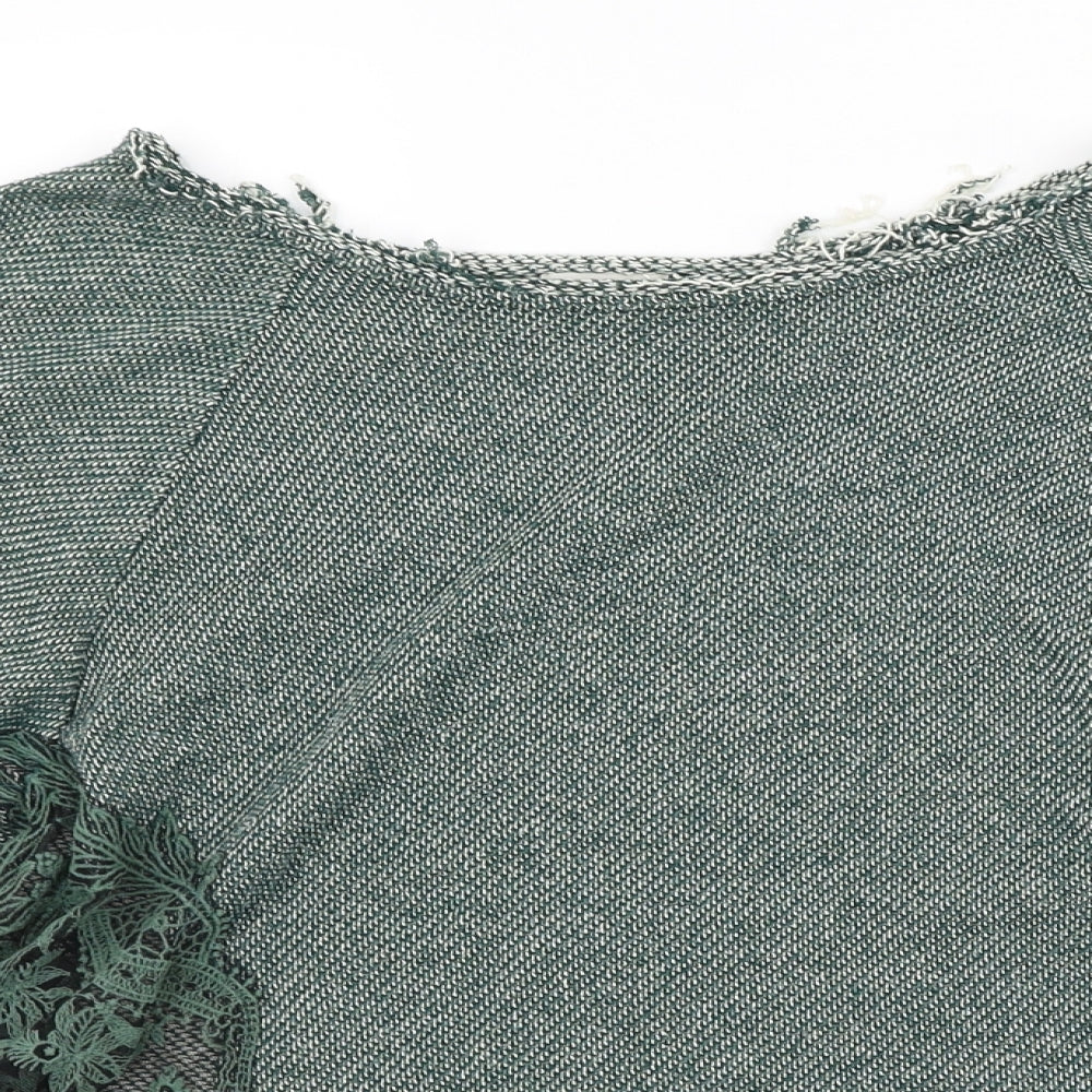 Womens UK Size S Pins & Needles Green Pullover Jumper
