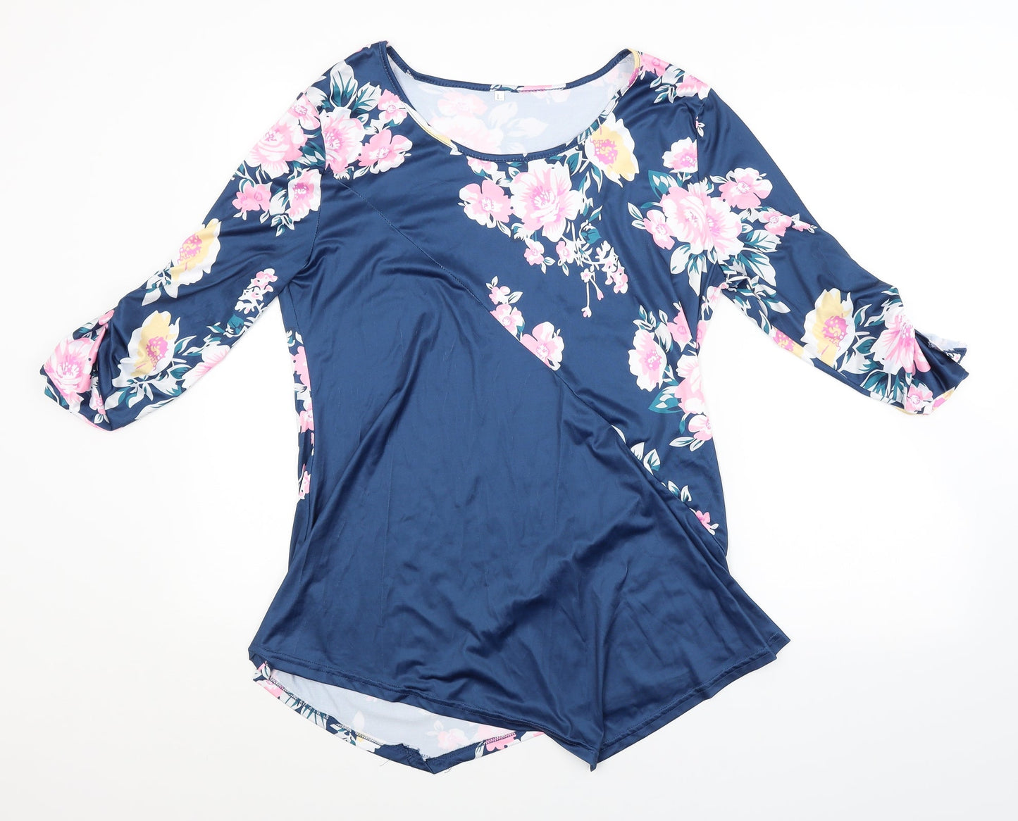 Womens UK Size L Preworn Blue Basic Blouse