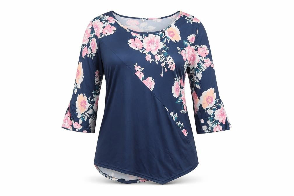 Womens UK Size L Preworn Blue Basic Blouse