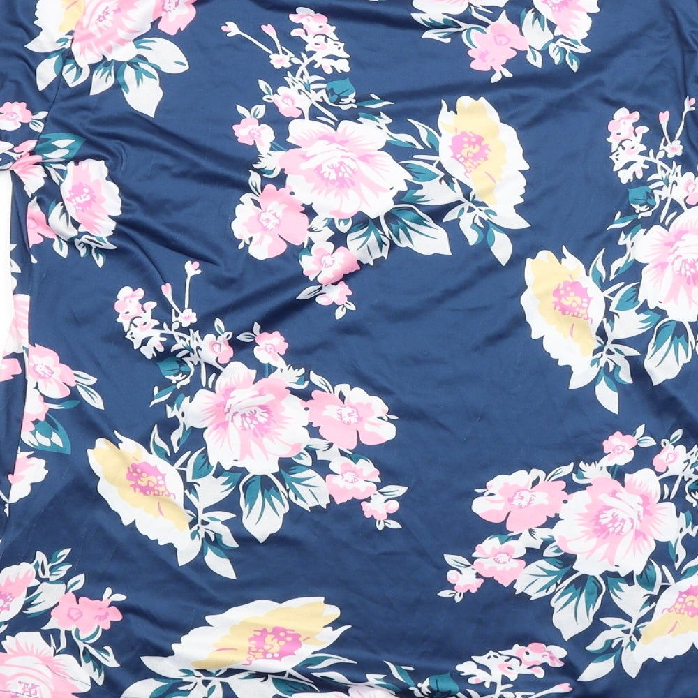 Womens UK Size L Preworn Blue Basic Blouse