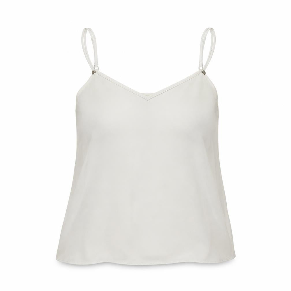 Womens UK Size 10 River Island White Basic Tank