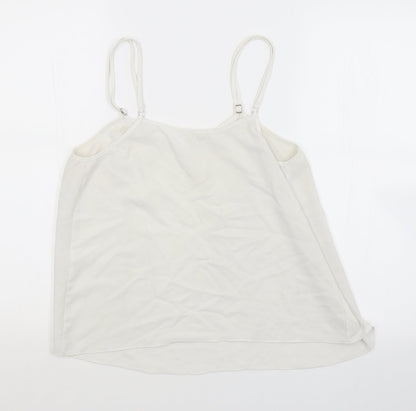 Womens UK Size 10 River Island White Basic Tank