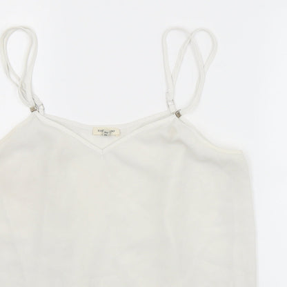 Womens UK Size 10 River Island White Basic Tank