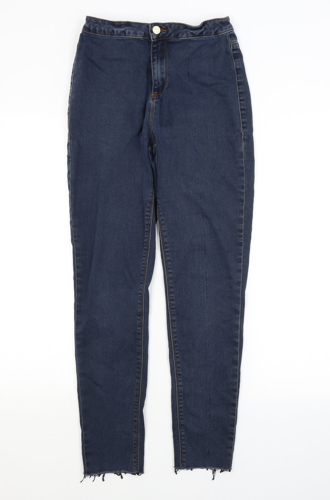 Womens UK Size 10 Missguided Regular Fit Snow Pants Blue Trousers
