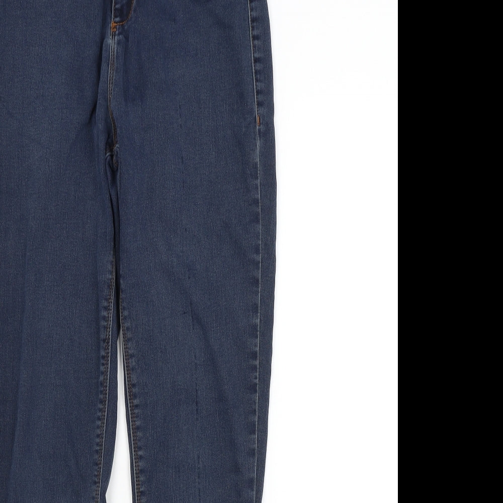 Womens UK Size 10 Missguided Regular Fit Snow Pants Blue Trousers