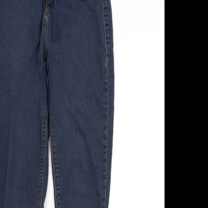 Womens UK Size 10 Missguided Regular Fit Snow Pants Blue Trousers