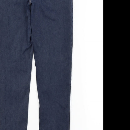 Womens UK Size 10 Missguided Regular Fit Snow Pants Blue Trousers