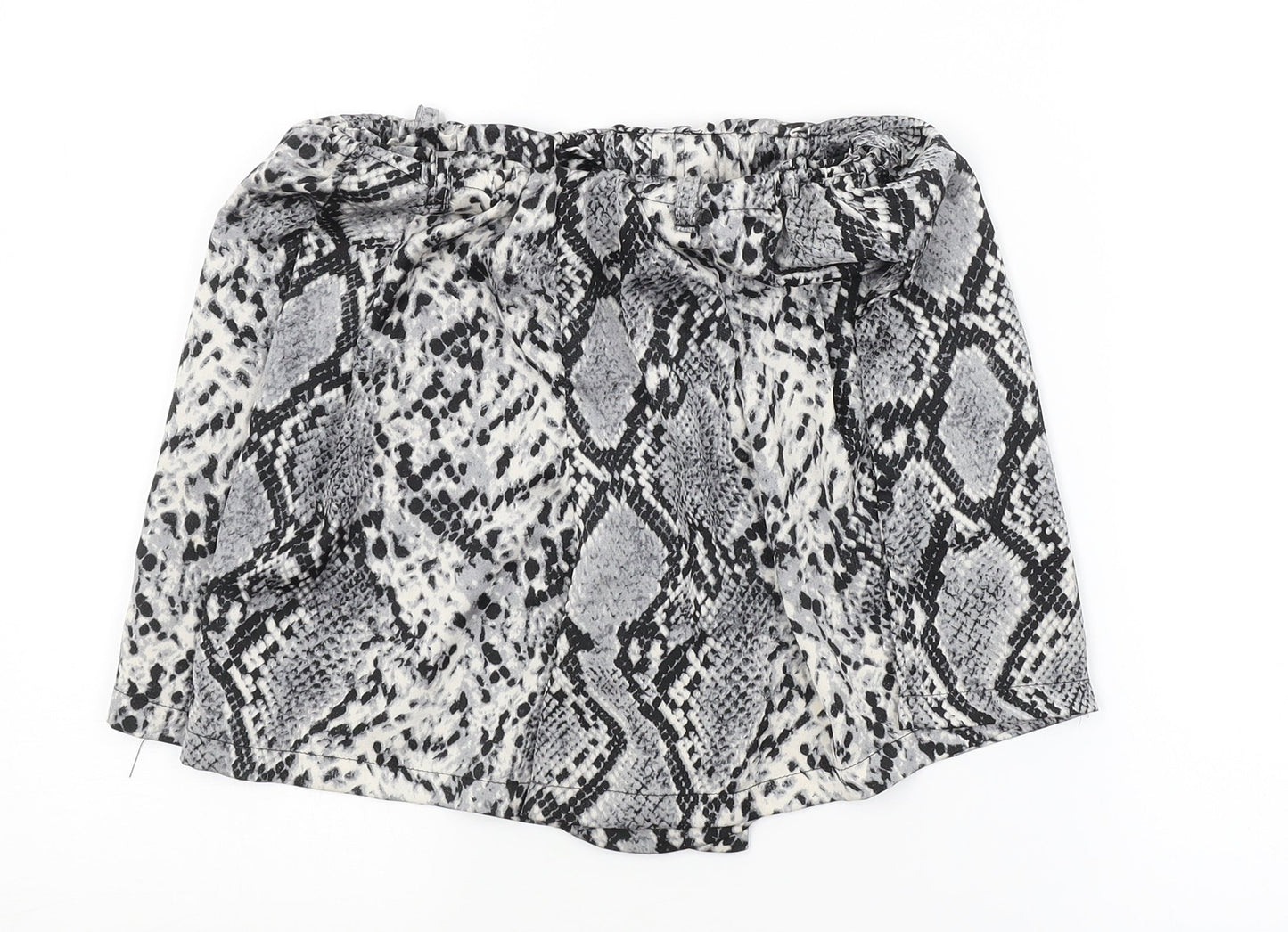 Rebellious Womens Grey Animal Print  Hot Pants Shorts Size 10