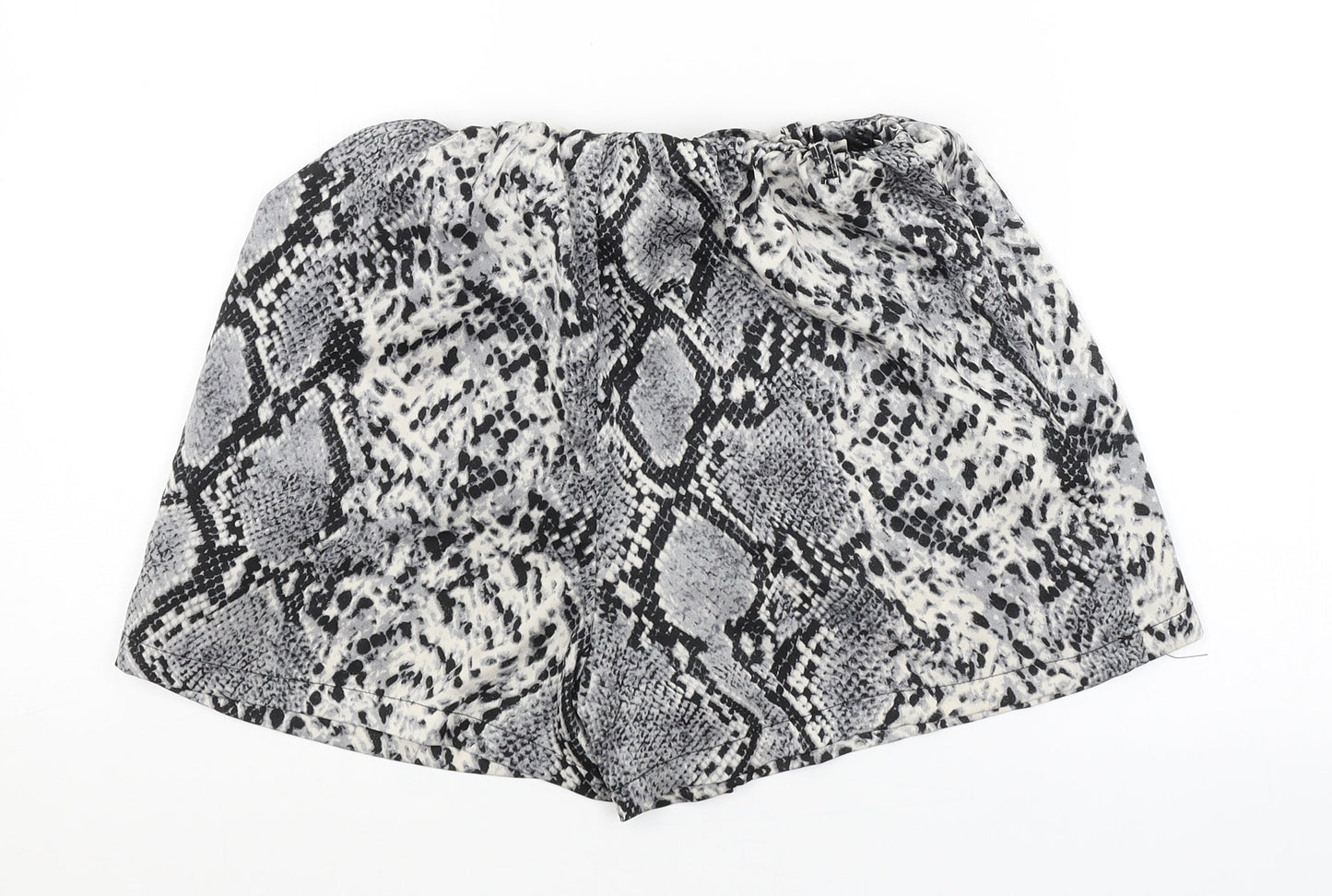 Rebellious Womens Grey Animal Print  Hot Pants Shorts Size 10