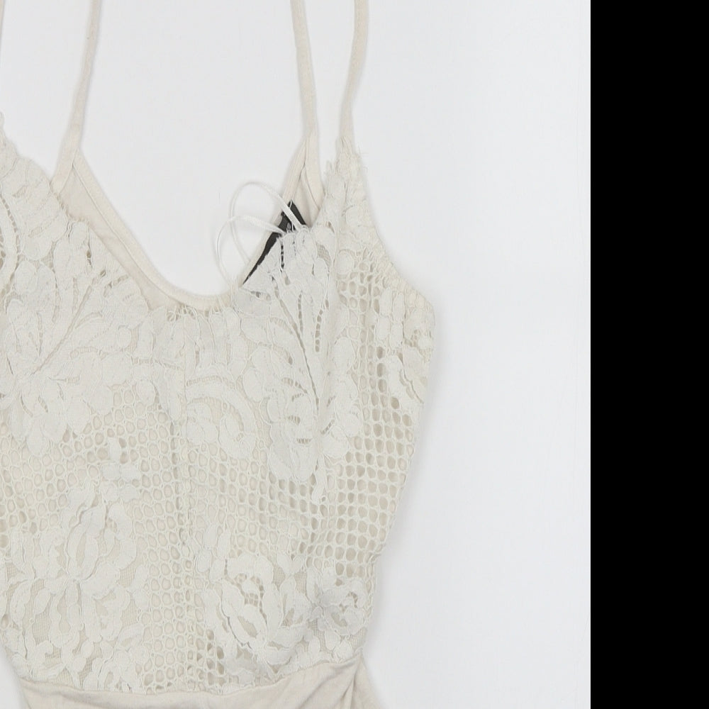 Primark Womens White   Unitard One-Piece