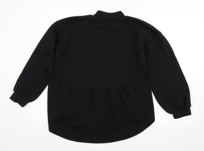 In the Style Womens Black   Pullover Sweatshirt Size 10