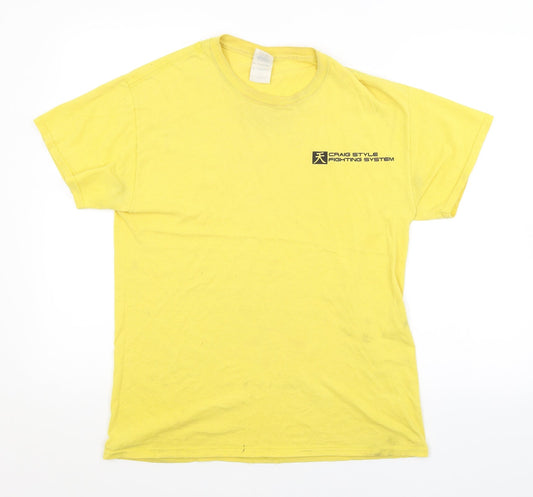 Preworn Mens Yellow    T-Shirt Size M