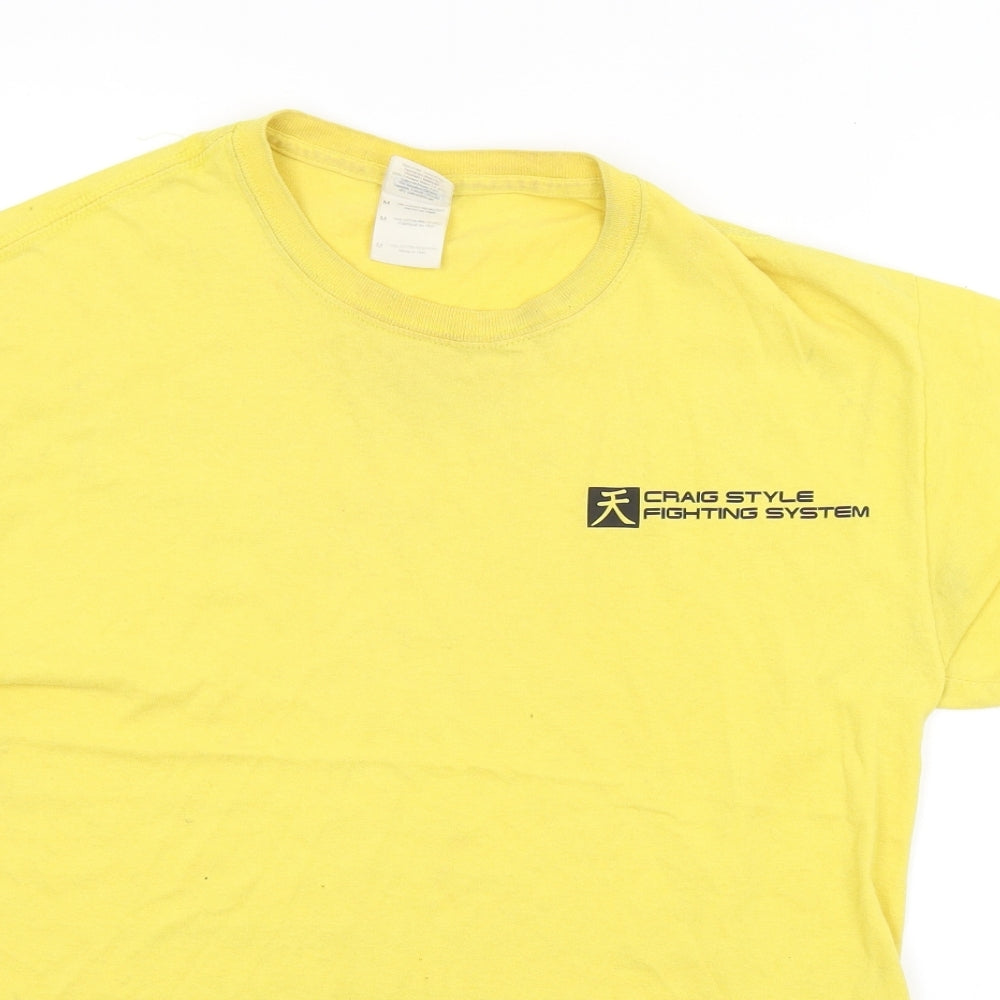 Preworn Mens Yellow    T-Shirt Size M