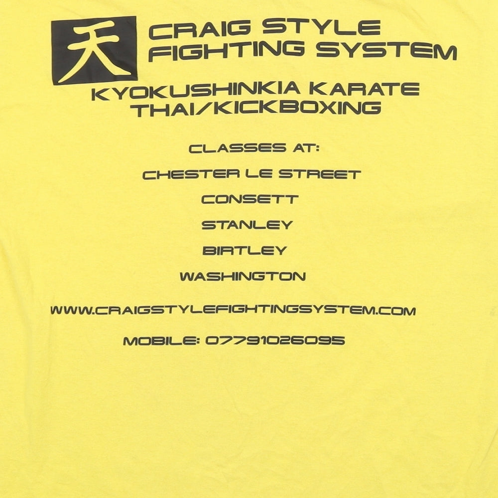 Preworn Mens Yellow    T-Shirt Size M