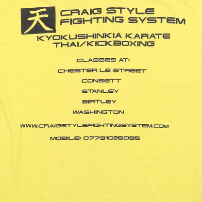 Preworn Mens Yellow    T-Shirt Size M