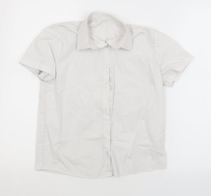 George Girls White   Basic Button-Up Size 9-10 Years