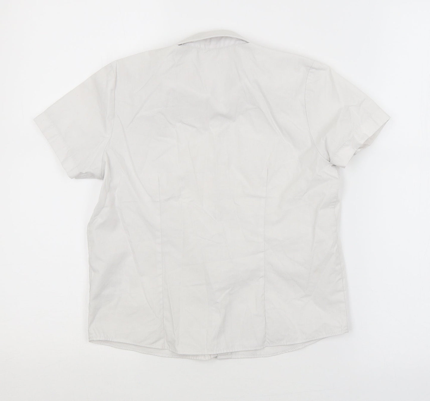 George Girls White   Basic Button-Up Size 6-7 Years