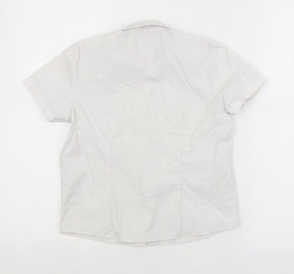 George Girls White   Basic Button-Up Size 6-7 Years