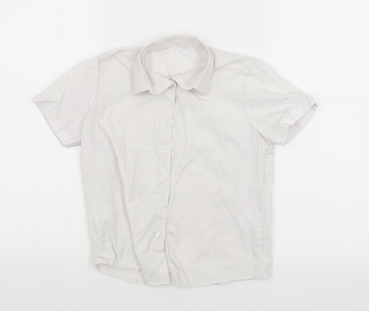 George Girls White   Basic Button-Up Size 6-7 Years