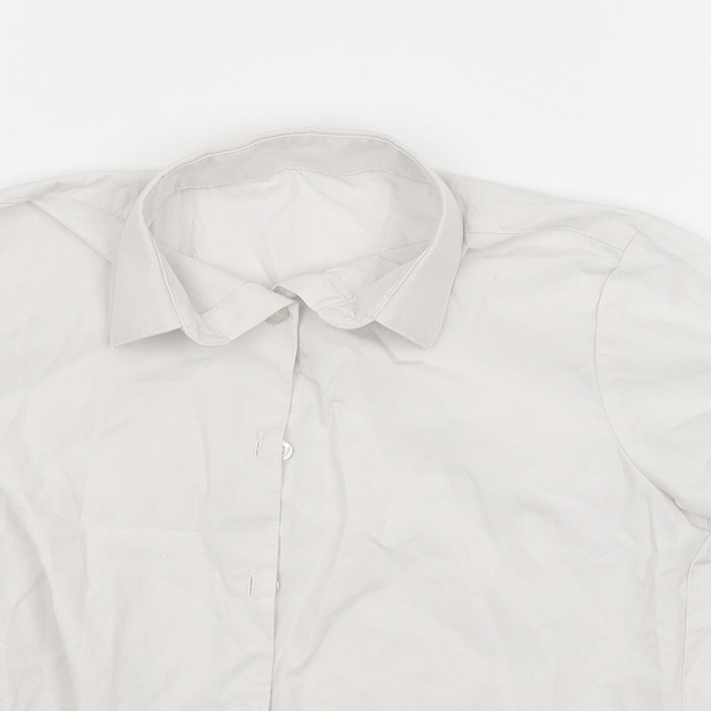George Girls White   Basic Button-Up Size 6-7 Years
