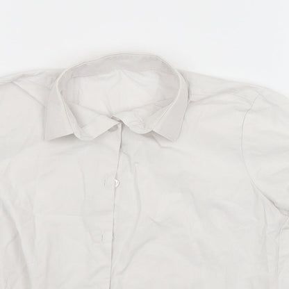 George Girls White   Basic Button-Up Size 6-7 Years