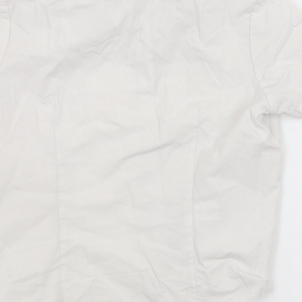 George Girls White   Basic Button-Up Size 6-7 Years