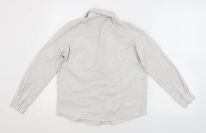 Back view of George girls’ white basic button-up, size 11-12, years