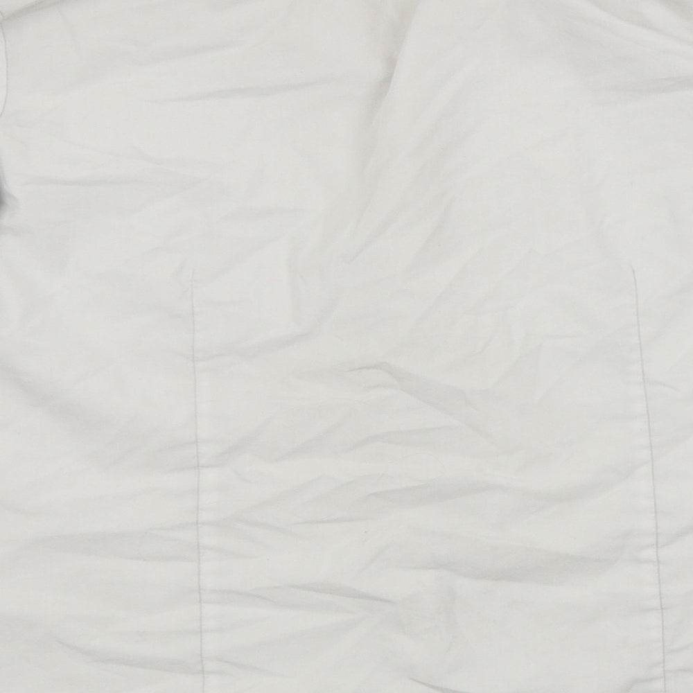 Brand and care label for George girls’ white basic button-up, size 11-12, years