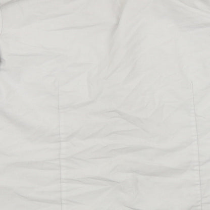 Brand and care label for George girls’ white basic button-up, size 11-12, years