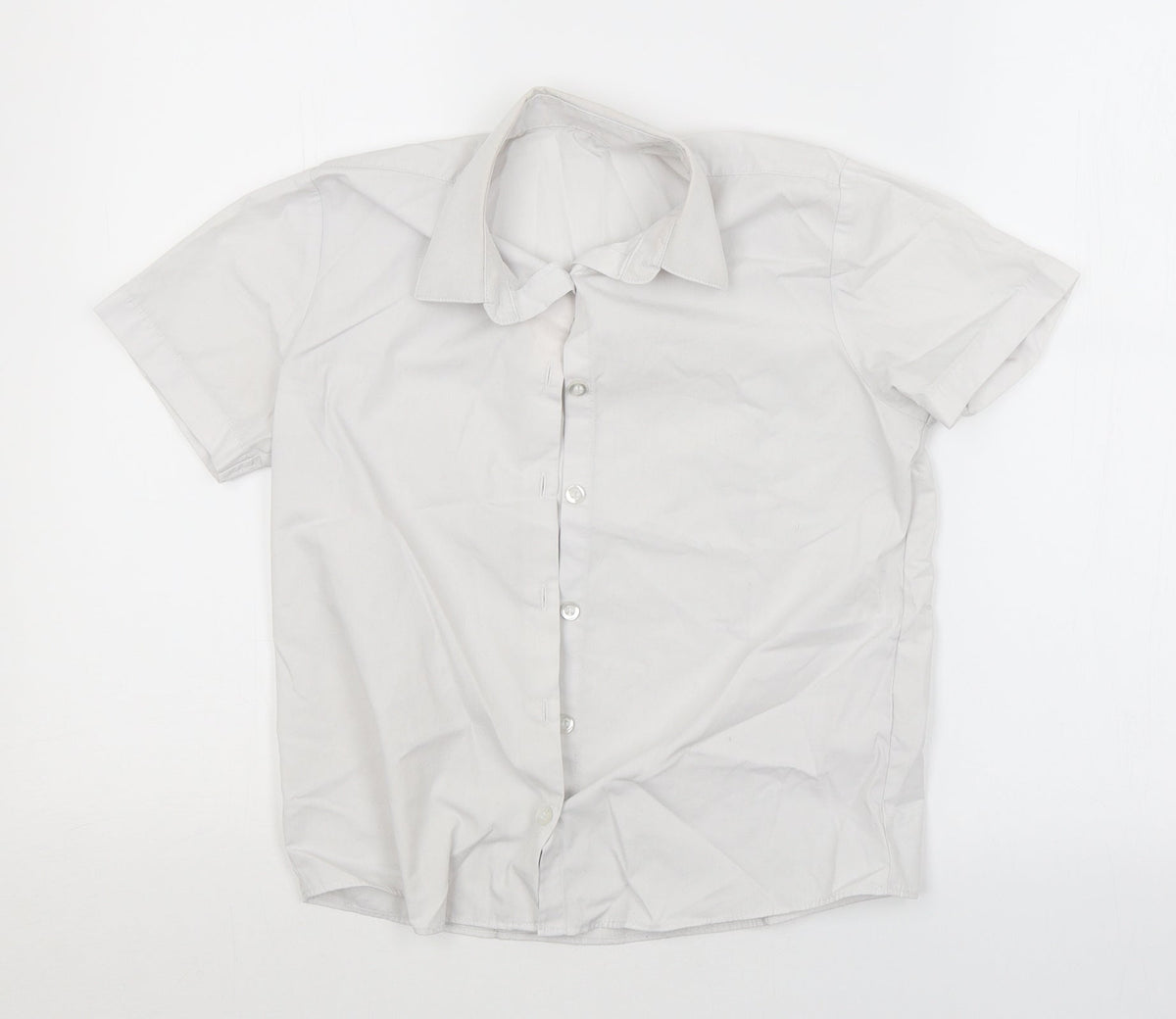 Additional front view of George girls’ white basic button-up, size 9-10, years
