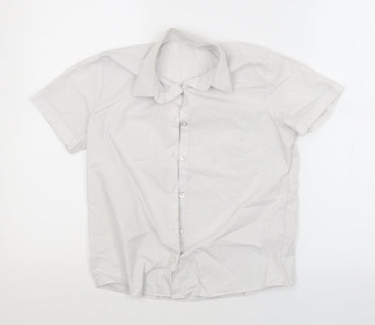 Additional front view of George girls’ white basic button-up, size 9-10, years