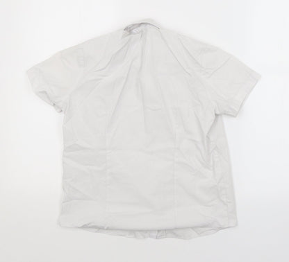 Back view of George girls’ white basic button-up, size 9-10, years