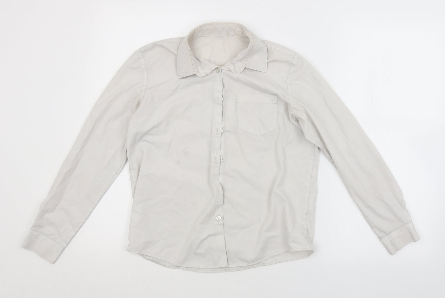 George Girls White   Basic Button-Up Size 11-12 Years