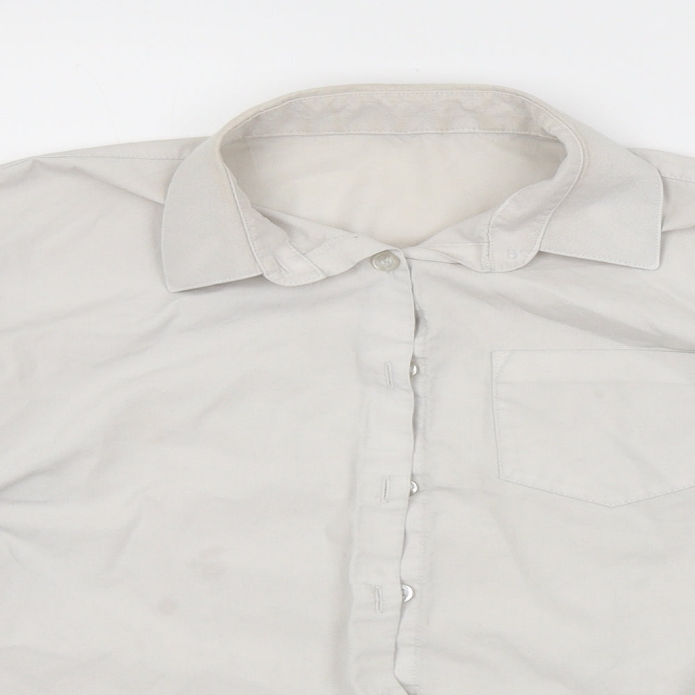 George Girls White   Basic Button-Up Size 11-12 Years