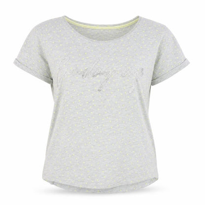 Front view of Next women’s grey argyle/diamond pyjama top, size UK 8