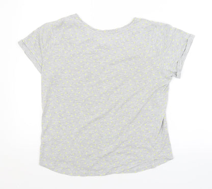 Back view of Next women’s grey argyle/diamond pyjama top, size UK 8